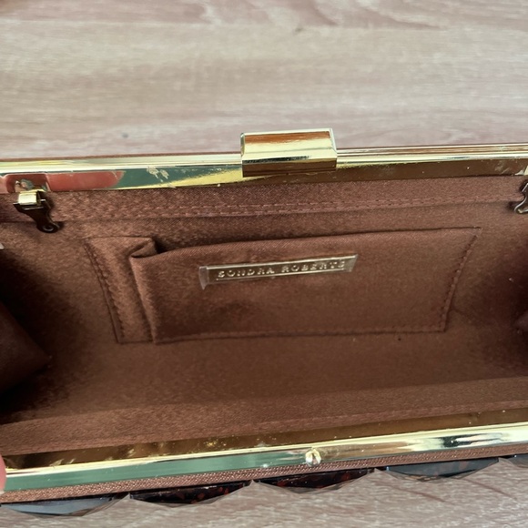 Sondra Roberts Sophisticated Crochet Jewel Beaded Rich Bronze Evening Clutch - Picture 6 of 15